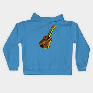 Jamaican Flag Guitar Kids Hoodie